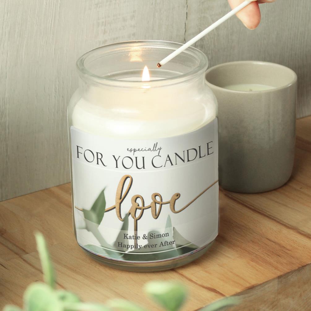 Personalised Love Large Scented Jar Candle Extra Image 1